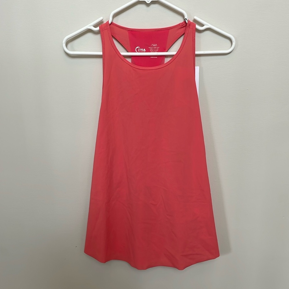 Zyia Active Coral double racer tank